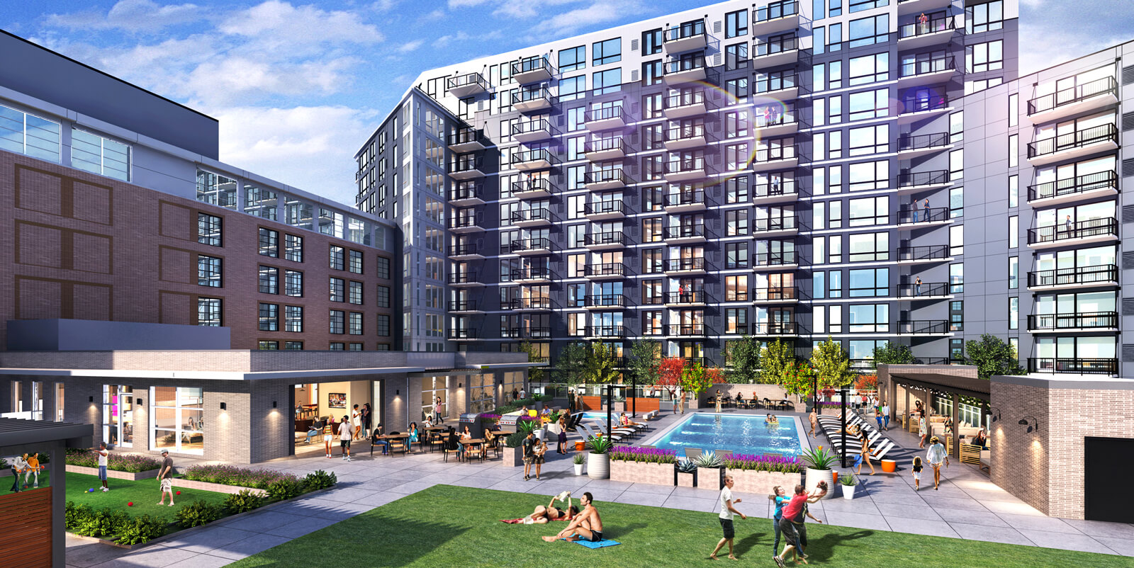 IRONCLAD Pool Deck during the day